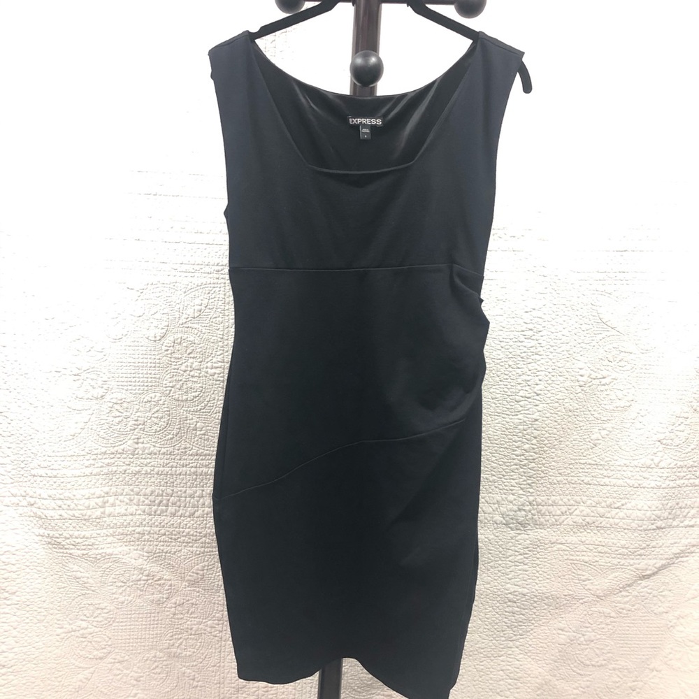 Express Dress Black 8 Side Gather